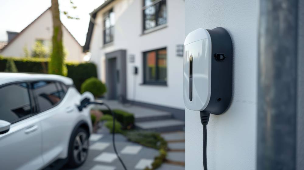 Borne de charge automobile à Saint-Alban